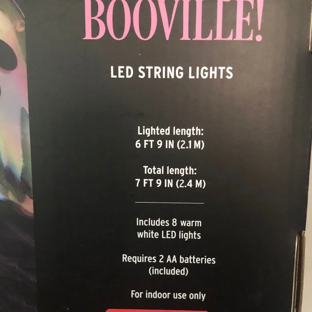 NEW Booville Lighted Iridescent Ghost LED String Lights
